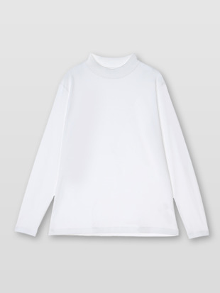 Cotton Long Sleeved Mock Neck T-shirt｜for MEN