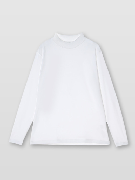 Cotton Long Sleeved Mock Neck T-shirt｜for MEN 詳細画像 NO1(A2738UTS908_ホワイト) 1