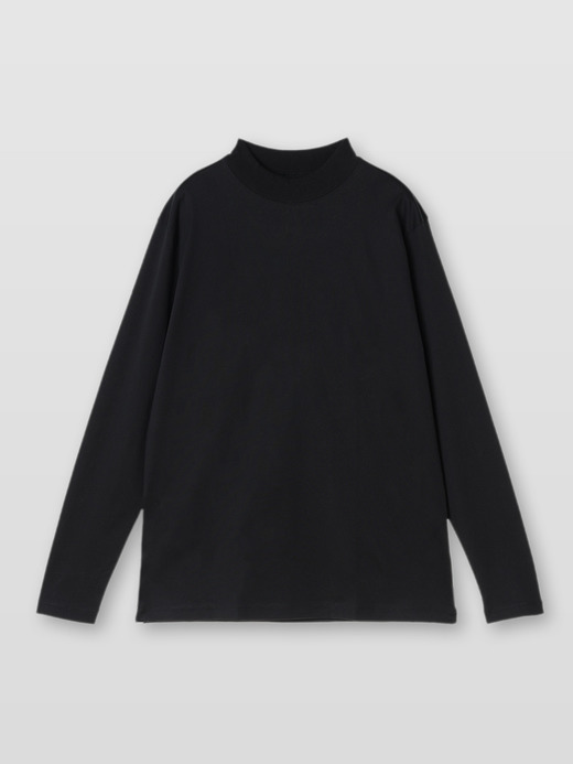 Cotton Long Sleeved Mock Neck T-shirt｜for MEN 詳細画像 NO3(A2738UTS908_ブラック) 1