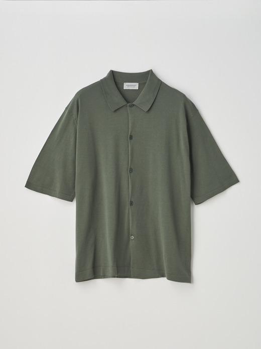  Short sleeved Welt hem Shirt Cardigan | S4674 | 30G 詳細画像 PALM 1
