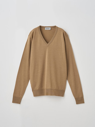 john smedley camel wool 100% ニット - ニット/セーター