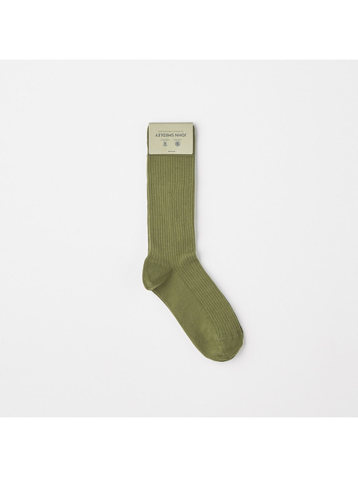 Unisex Ribbed Socks | EDALE 詳細画像 OLIVE 1