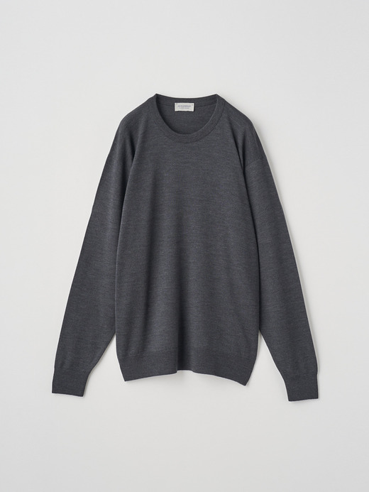 クルーネック長袖ニットプルオーバー | A4543 | 24G SWEATER SERIES 詳細画像 CHARCOAL 2