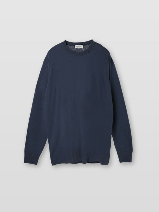 クルーネック長袖ニットプルオーバー | A4543 | 24G SWEATER SERIES 詳細画像 SMOKE BLUE 1