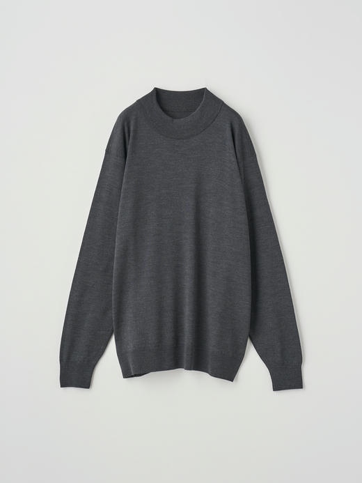 モックネック長袖ニットプルオーバー | A4546 | 24G SWEATER SERIES 詳細画像 CHARCOAL 1