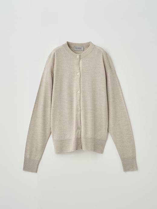 クルーネック長袖カーディガン| A4670 | 30G COMMON FIT 詳細画像 GREY FLEECE 1