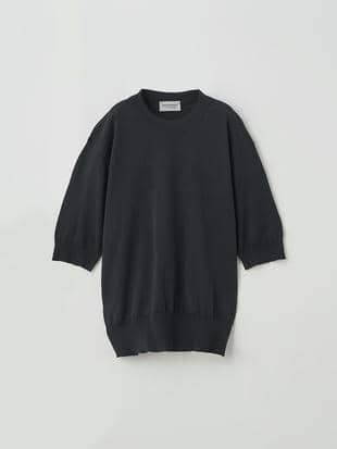 [Anglo Indian Gauze]クルーネック半袖ニットＴシャツ | BRIDIE | 30G EASY FIT