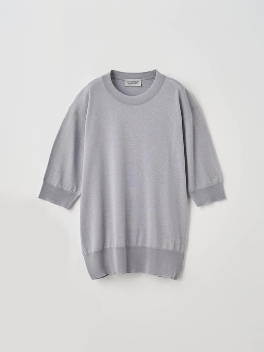 [Anglo Indian Gauze]クルーネック半袖ニットＴシャツ | BRIDIE | 30G EASY FIT 詳細画像 SILVER BIRCH 2