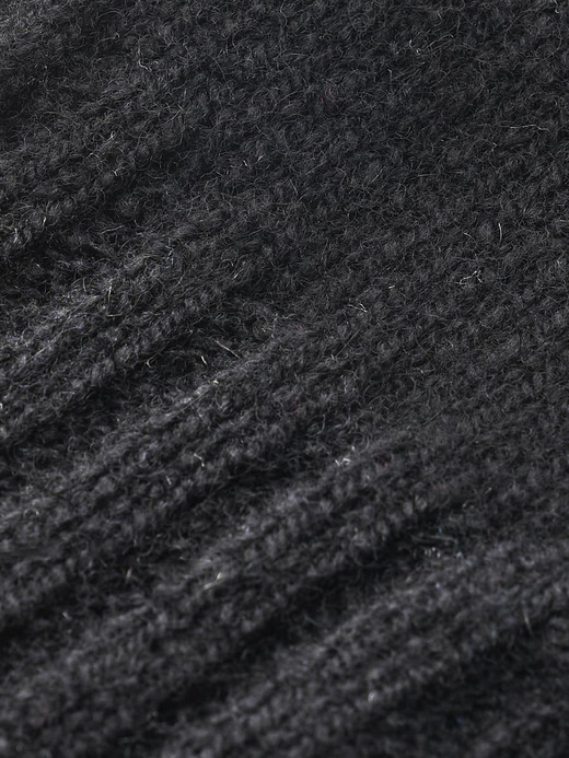 ［Eco Cashmere］カシミヤ混 ニットグローブ| CALOW | 7G 詳細画像 BLACK 3