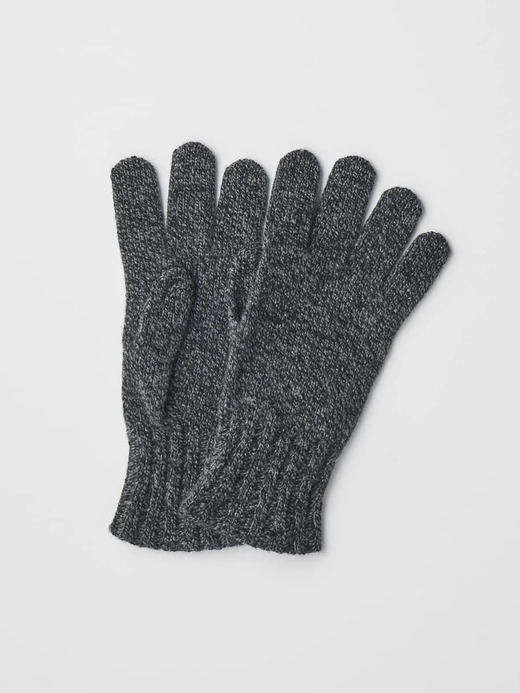 ［Eco Cashmere］カシミヤ混 ニットグローブ| CALOW | 7G 詳細画像 GRAPHITE 2