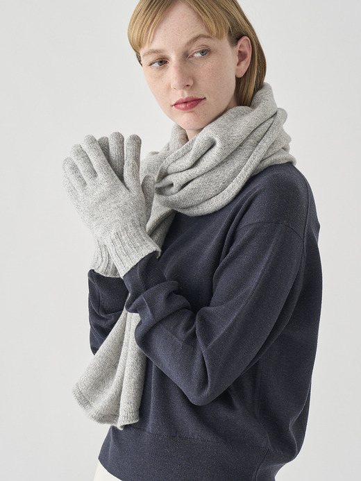 ［Eco Cashmere］カシミヤ混 ニットグローブ| CALOW | 7G 詳細画像 POLAR 4