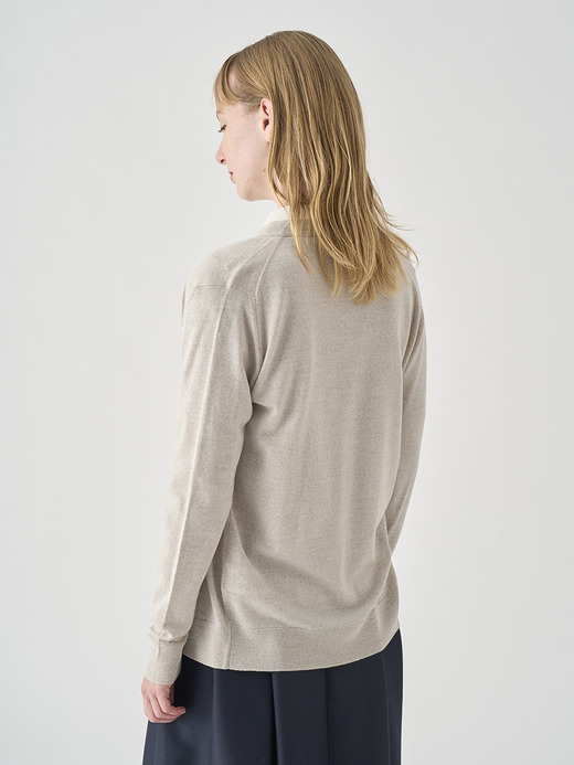 Ｖネック長袖カーディガン| CLAIRE | 30G MODERN FIT 詳細画像 GREY FLEECE 5