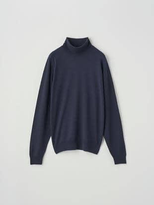 タートルネック長袖ニットプルオーバー | CONNELL | 24G STANDARD FIT