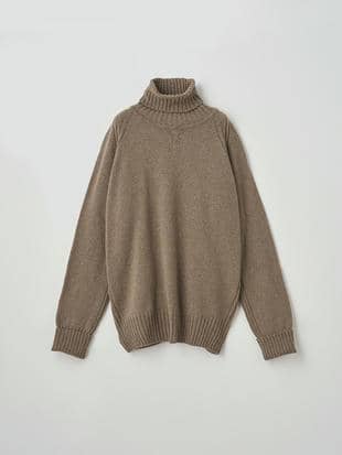 ［Eco Cashmere］カシミヤ混 オーバーサイズタートルネックプルオーバー | FAIRLIE | 7G