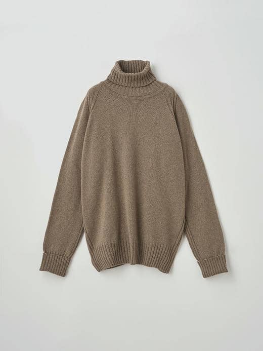 ［Eco Cashmere］カシミヤ混 オーバーサイズタートルネックプルオーバー | FAIRLIE | 7G 詳細画像 MUSHROOM 1