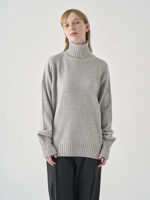 ［Eco Cashmere］カシミヤ混 オーバーサイズタートルネックプルオーバー | FAIRLIE | 7G 詳細画像 POLAR 3