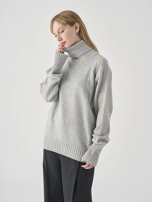 ［Eco Cashmere］カシミヤ混 オーバーサイズタートルネックプルオーバー | FAIRLIE | 7G 詳細画像 POLAR 4