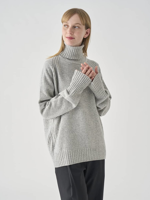 ［Eco Cashmere］カシミヤ混 オーバーサイズタートルネックプルオーバー | FAIRLIE | 7G 詳細画像 POLAR 5