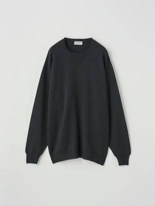 Ｗジャガード クルーネック長袖プルオーバー | GONSON | 30G STANDARD FIT