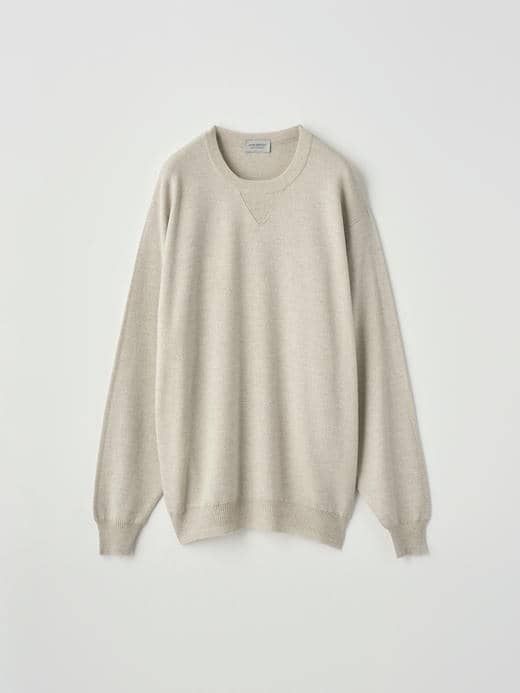 Ｗジャガード クルーネック長袖プルオーバー | GONSON | 30G STANDARD FIT 詳細画像 GREY FLEECE 1