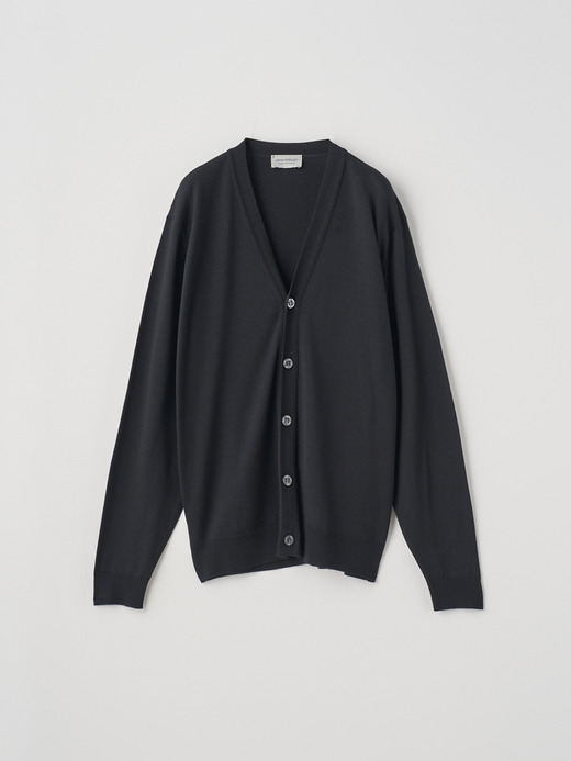 Ｖネック長袖カーディガン | HALIN | 30G MODERN FIT 詳細画像 BLACK 2