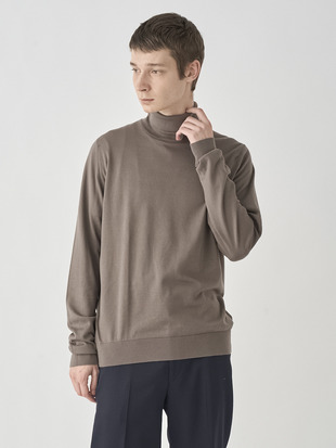 ［Sea Island Cotton］タートルネック長袖ニットプルオーバー | HAWLEY | 30G STANDARD FIT