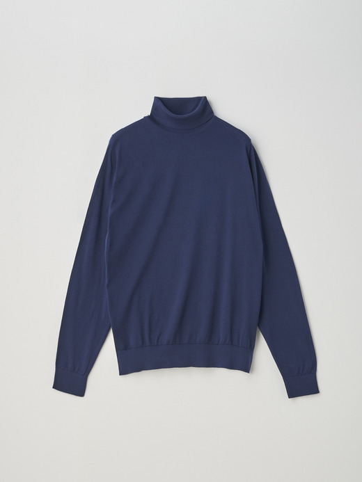 ［Sea Island Cotton］タートルネック長袖ニットプルオーバー | HAWLEY | 30G STANDARD FIT 詳細画像 FRENCH NAVY 1