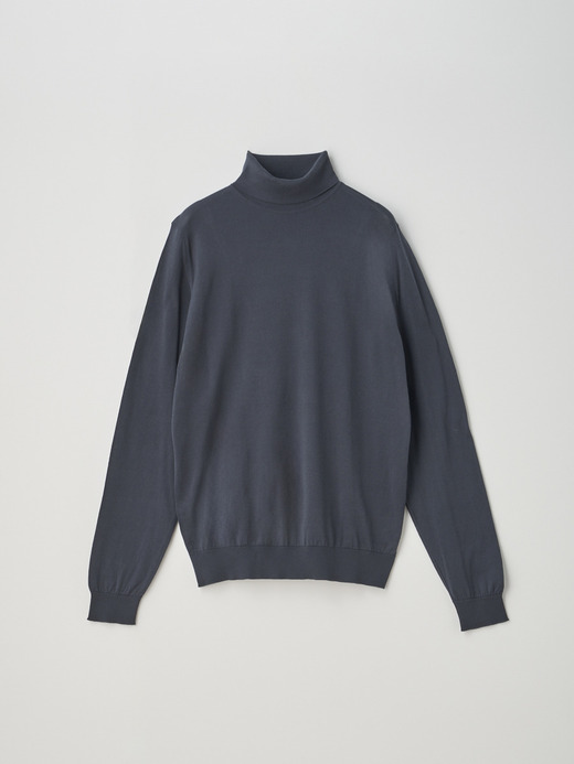 ［Sea Island Cotton］タートルネック長袖ニットプルオーバー | HAWLEY | 30G STANDARD FIT 詳細画像 GRANITE 1