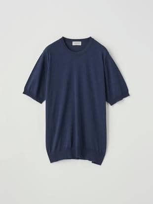 [Anglo Indian Gauze] クルーネックニットＴシャツ | HILCOTE | 30G EASY FIT