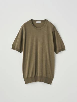 [Anglo Indian Gauze] クルーネックニットＴシャツ | HILCOTE | 30G EASY FIT