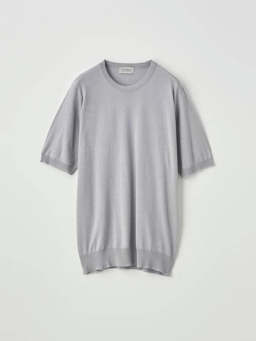 [Anglo Indian Gauze]クルーネック半袖ニットＴシャツ | HILCOTE | 30G EASY FIT 詳細画像 SILVER BIRCH 1
