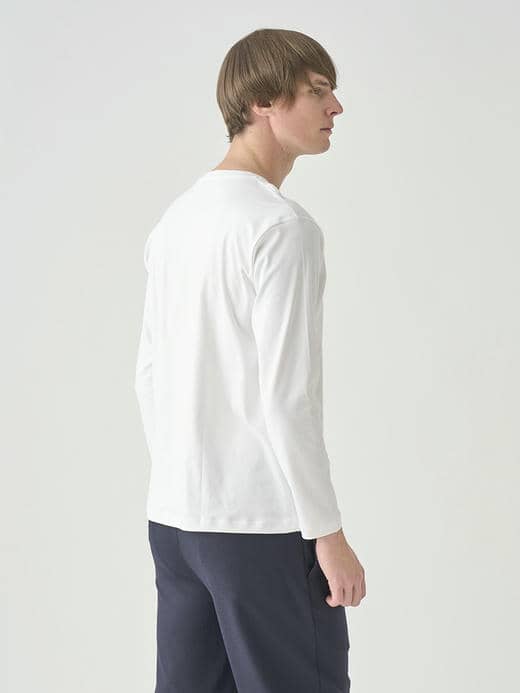 スビンコットンクルーネック長袖Ｔシャツ｜UNDERWEAR for MEN 詳細画像 NO1(L0348UTS920_ホワイト) 6