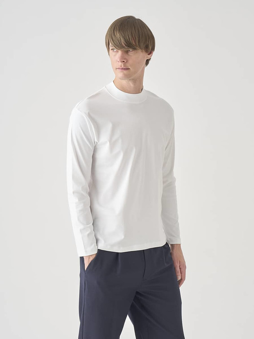 スビンコットンモックネック長袖Ｔシャツ｜UNDERWEAR for MEN 詳細画像 NO1(L0348UTS921_ホワイト) 3