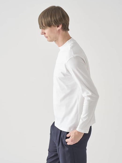 スビンコットンモックネック長袖Ｔシャツ｜UNDERWEAR for MEN 詳細画像 NO1(L0348UTS921_ホワイト) 5