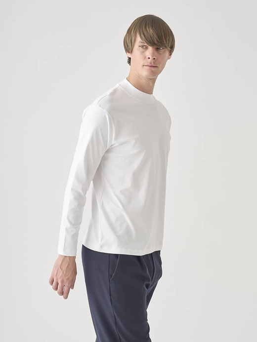 スビンコットンモックネック長袖Ｔシャツ｜UNDERWEAR for MEN 詳細画像 NO1(L0348UTS921_ホワイト) 7