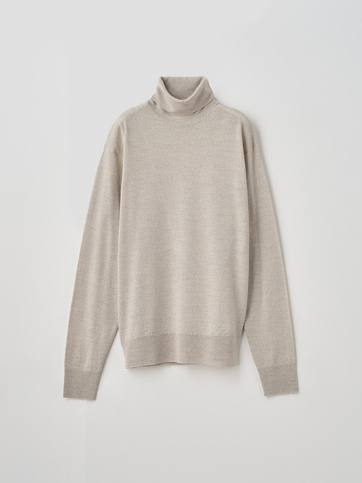 タートルネック長袖プルオーバー| LETTY | 30G COMMON FIT 詳細画像 GREY FLEECE 2