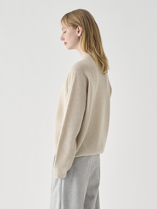 ［Eco Cashmere］カシミヤ混 クルーネックリブニットプルオーバー| LYLLA | 7G 詳細画像 PAMPAS 5