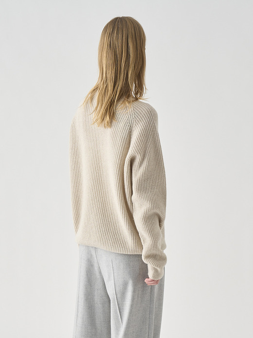 ［Eco Cashmere］カシミヤ混 クルーネックリブニットプルオーバー| LYLLA | 7G 詳細画像 PAMPAS 7