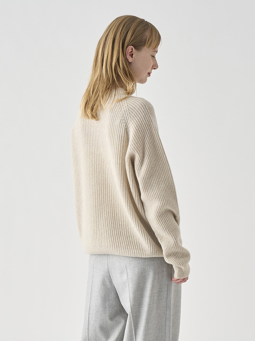 ［Eco Cashmere］カシミヤ混 クルーネックリブニットプルオーバー| LYLLA | 7G 詳細画像 PAMPAS 8