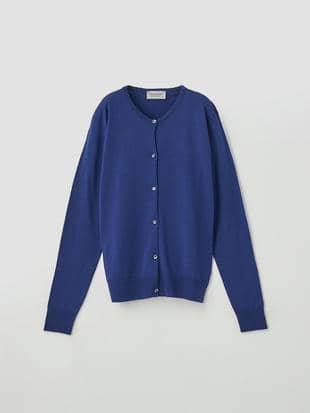 クルーネック長袖カーディガン | MILLY | 30G MODERN FIT