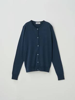 クルーネック長袖カーディガン | MILLY | 30G MODERN FIT