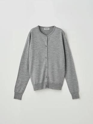 クルーネック長袖カーディガン | MILLY | 30G MODERN FIT