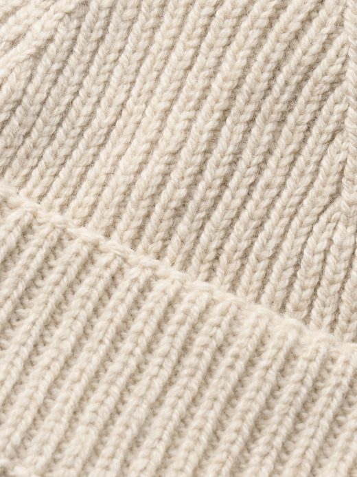 ［Eco Cashmere］カシミヤ混 リブ編ニットキャップ | ORAM | 7G 詳細画像 PAMPAS 2