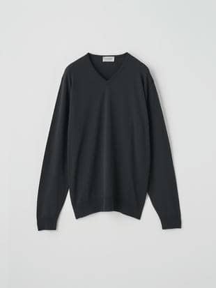 Ｖネック長袖ニットプルオーバー | PACKHAM | 30G MODERN FIT