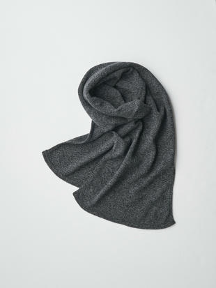 ［Eco Cashmere］カシミヤ混 ニットマフラー | QUARTZ | 7G