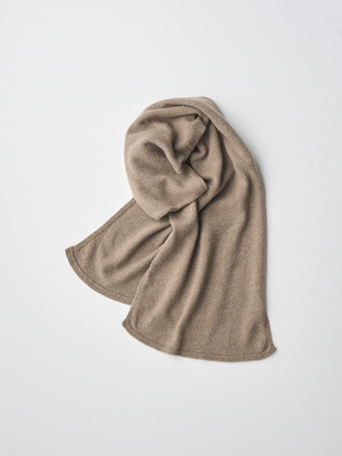 ［Eco Cashmere］カシミヤ混 ニットマフラー | QUARTZ | 7G