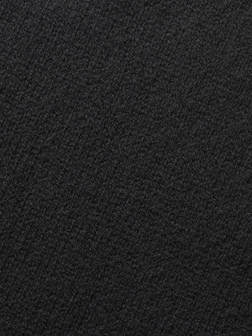 ［Eco Cashmere］カシミヤ混 ニットマフラー | QUARTZ | 7G 詳細画像 BLACK 2