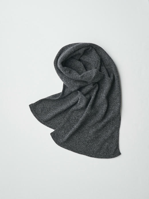 ［Eco Cashmere］カシミヤ混 ニットマフラー | QUARTZ | 7G 詳細画像 GRAPHITE 1