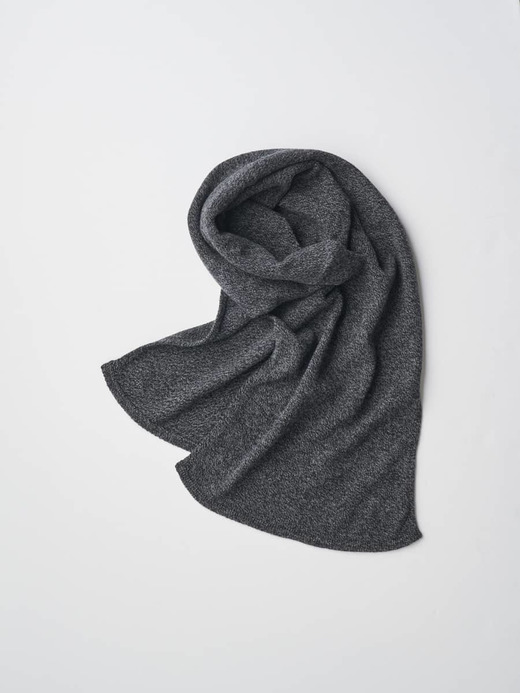 ［Eco Cashmere］カシミヤ混 ニットマフラー | QUARTZ | 7G 詳細画像 GRAPHITE 2