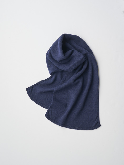 ［Eco Cashmere］カシミヤ混 ニットマフラー | QUARTZ | 7G 詳細画像 MIDNIGHT 1